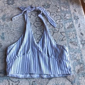 Striped American eagle crop top